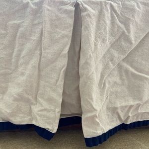 Pottery Barn linen crib skirt